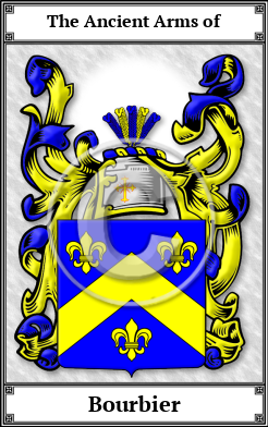 Bourbier Family Crest Download (JPG)  Book Plated - 150 DPI