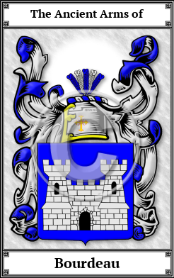 Bourdeau Family Crest Download (JPG)  Book Plated - 150 DPI