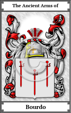 Bourdo Family Crest Download (JPG)  Book Plated - 150 DPI