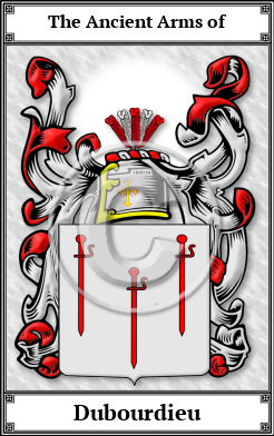 Dubourdieu Family Crest Download (JPG)  Book Plated - 150 DPI