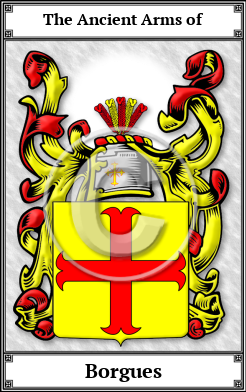 Borgues Family Crest Download (JPG)  Book Plated - 150 DPI