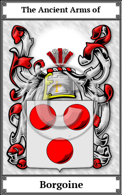 Borgoine Family Crest Download (JPG) Book Plated - 600 DPI