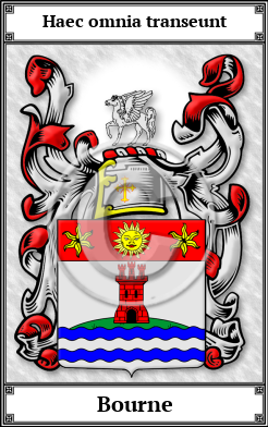 Bourne Family Crest Download (JPG)  Book Plated - 150 DPI