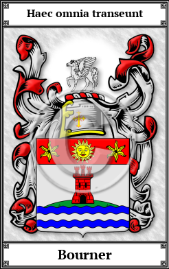 Bourner Family Crest Download (JPG) Book Plated - 600 DPI