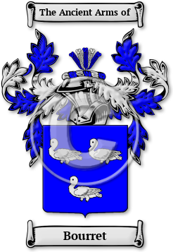 Bourret Family Crest Download (jpg) Legacy Series - 150 DPI