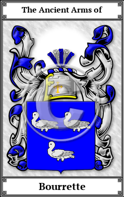 Bourrette Family Crest Download (JPG) Book Plated - 600 DPI