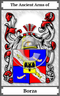 Borza Family Crest Download (JPG) Book Plated - 600 DPI