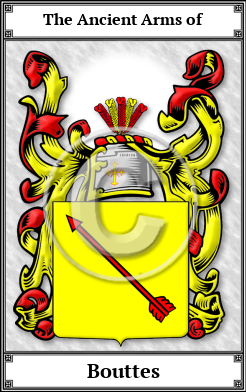 Bouttes Family Crest Download (JPG)  Book Plated - 150 DPI