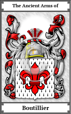 Boutillier Family Crest Download (JPG)  Book Plated - 150 DPI
