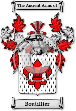 Boutillier Family Crest Download (jpg) Legacy Series - 150 DPI