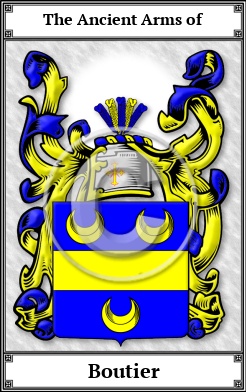 Boutier Family Crest Download (JPG) Book Plated - 600 DPI