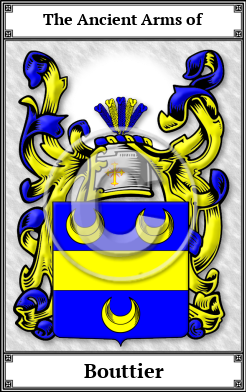 Bouttier Family Crest Download (JPG)  Book Plated - 150 DPI