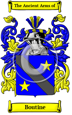 Boutine Family Crest/Coat of Arms