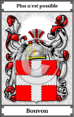 Bouvon Family Crest Download (JPG)  Book Plated - 150 DPI