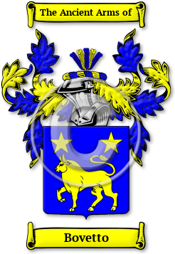 Bovetto Family Crest Download (jpg) Legacy Series - 150 DPI