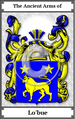 Lo'bue Family Crest Download (JPG)  Book Plated - 150 DPI