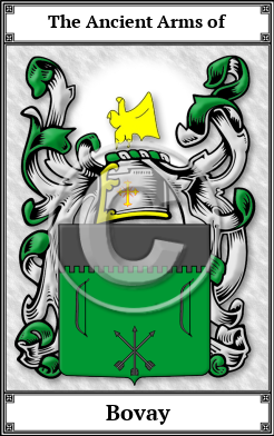 Bovay Family Crest Download (JPG) Book Plated - 600 DPI