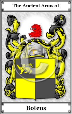 Botens Family Crest Download (JPG)  Book Plated - 150 DPI