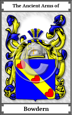 Bowdern Family Crest Download (JPG)  Book Plated - 150 DPI