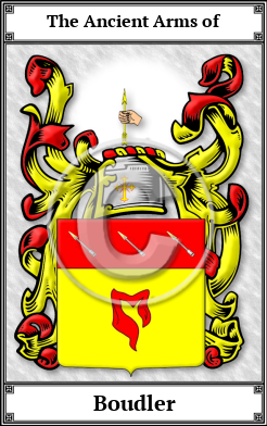 Boudler Family Crest Download (JPG) Book Plated - 600 DPI
