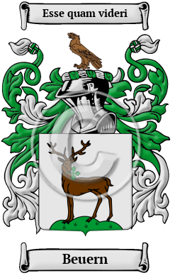 Beuern Family Crest/Coat of Arms