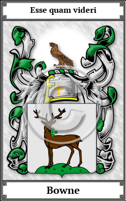 Bowne Family Crest Download (JPG)  Book Plated - 150 DPI