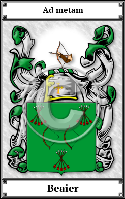 Beaier Family Crest Download (JPG)  Book Plated - 150 DPI