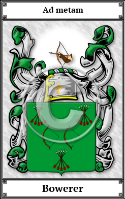 Bowerer Family Crest Download (JPG)  Book Plated - 150 DPI