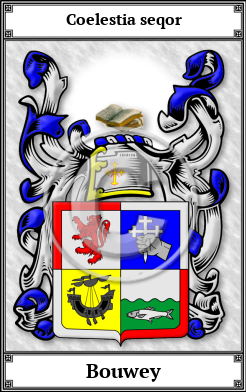 Bouwey Family Crest Download (JPG)  Book Plated - 150 DPI