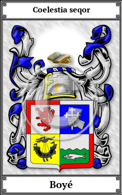 Boyé Family Crest Download (JPG) Book Plated - 600 DPI