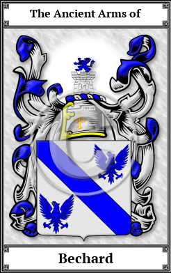 Bechard Family Crest Download (JPG)  Book Plated - 150 DPI