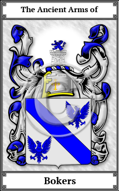 Bokers Family Crest Download (JPG) Book Plated - 600 DPI