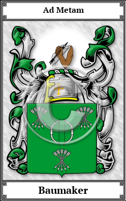 Baumaker Family Crest Download (JPG)  Book Plated - 150 DPI