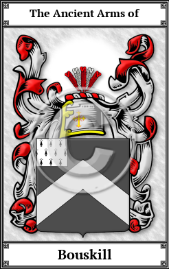 Bouskill Family Crest Download (JPG)  Book Plated - 150 DPI