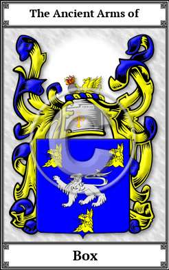 Box Family Crest Download (JPG)  Book Plated - 150 DPI