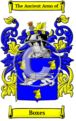 Boxes Family Crest Download (JPG) Heritage Series - 600 DPI