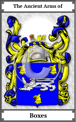 Boxes Family Crest Download (JPG) Book Plated - 600 DPI