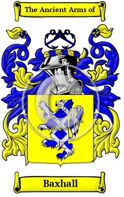 Baxhall Family Crest/Coat of Arms