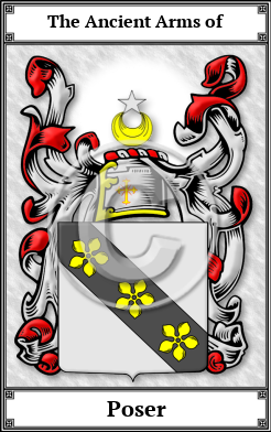 Poser Family Crest Download (JPG)  Book Plated - 150 DPI