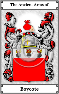Boycote Family Crest Download (JPG)  Book Plated - 150 DPI