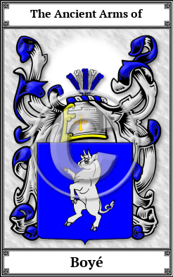 Boyé Family Crest Download (JPG) Book Plated - 150 DPI