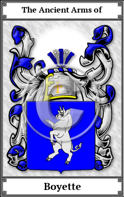 Boyette Family Crest Download (JPG)  Book Plated - 150 DPI