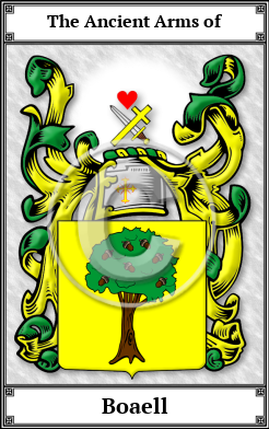Boaell Family Crest Download (JPG)  Book Plated - 150 DPI