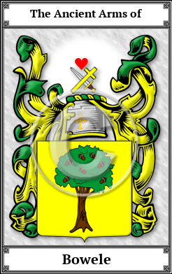 Bowele Family Crest Download (JPG) Book Plated - 600 DPI