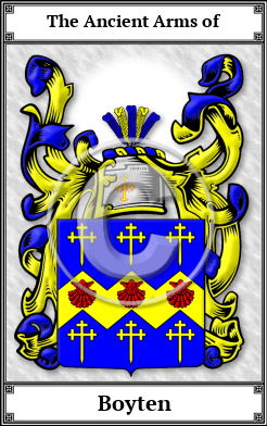 Boyten Family Crest Download (JPG)  Book Plated - 150 DPI