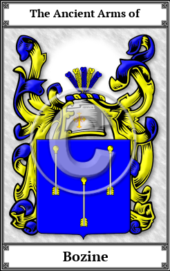 Bozine Family Crest Download (JPG)  Book Plated - 150 DPI