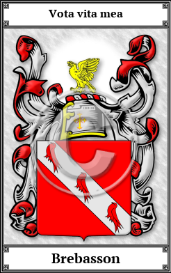 Brebasson Family Crest Download (JPG)  Book Plated - 150 DPI