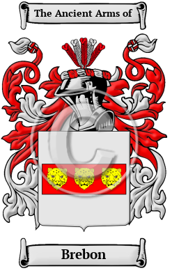 Brebon Family Crest/Coat of Arms