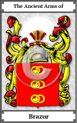 Brazur Family Crest Download (JPG)  Book Plated - 150 DPI