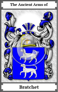 Bratchet Family Crest Download (JPG)  Book Plated - 150 DPI